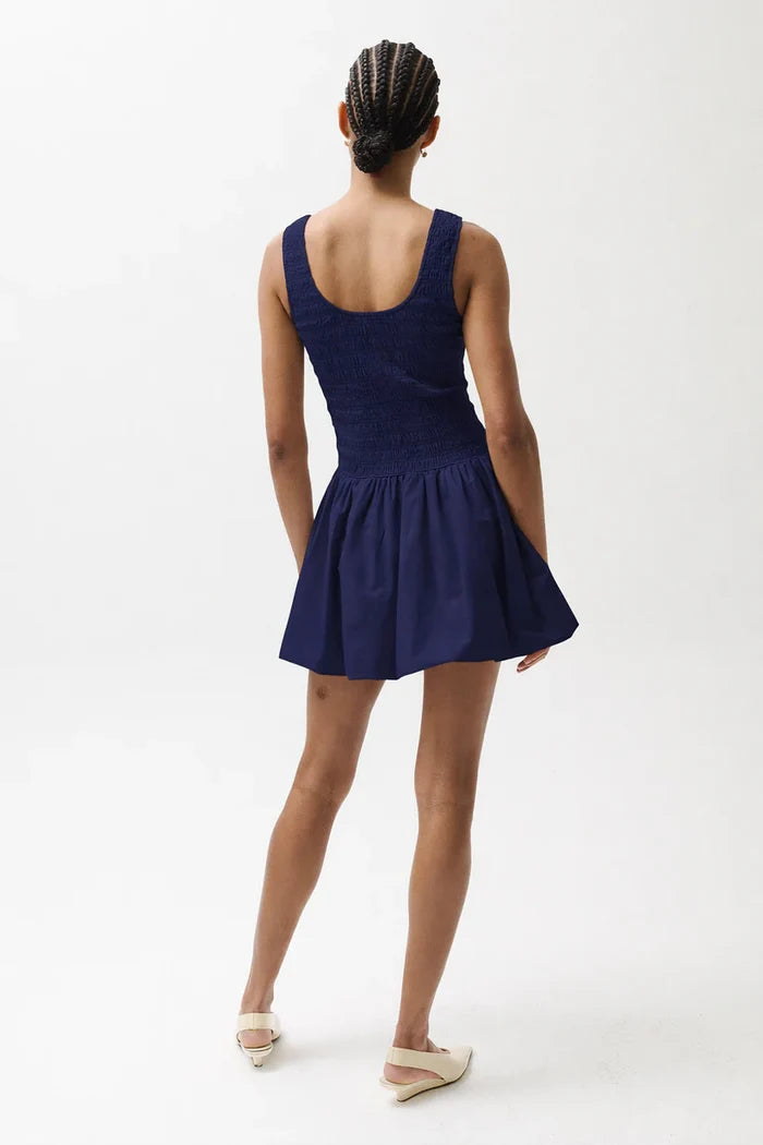 Gretta Bubble Hem Dress - Peacoat