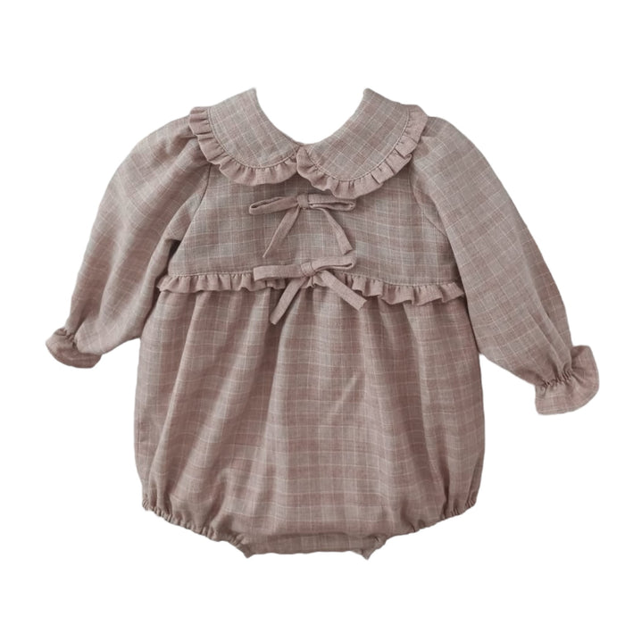Griselda Pink Checkered Romper