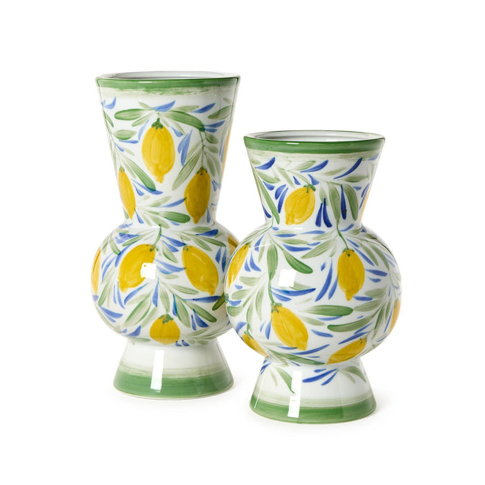 Hand-Painted Lemon Vases
