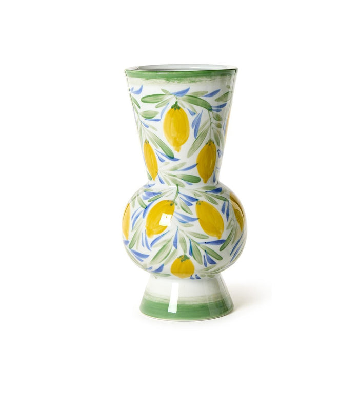 Hand-Painted Lemon Vases