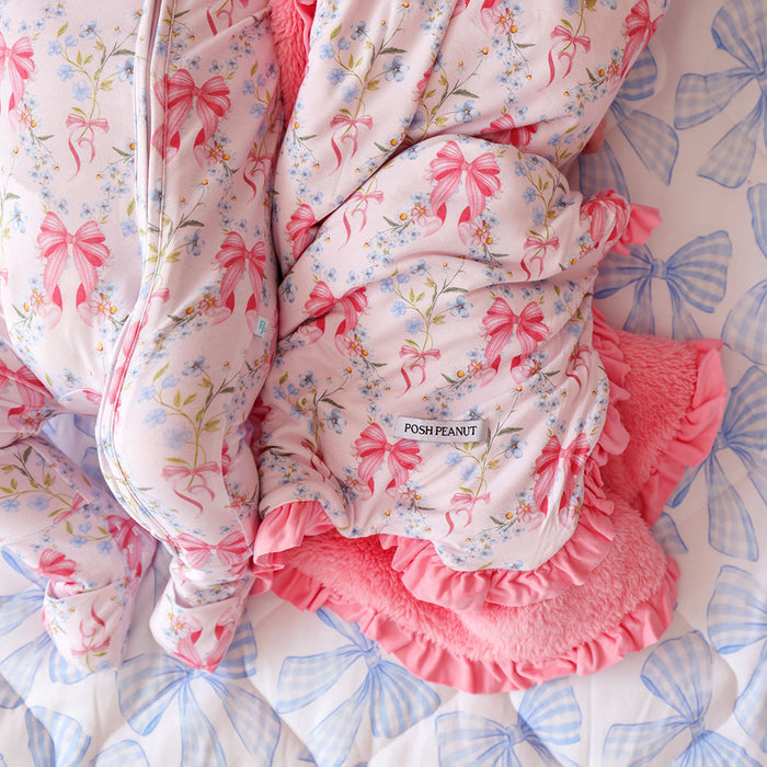 Harriet Ruffled Luxette Plush Patoo® Blanket