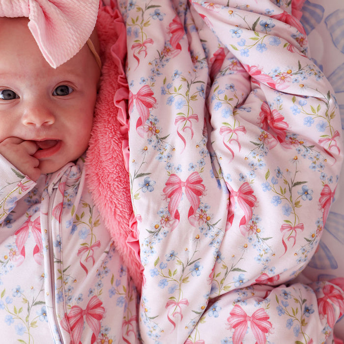 Harriet Ruffled Luxette Plush Patoo® Blanket