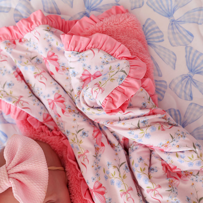 Harriet Ruffled Luxette Plush Patoo® Blanket