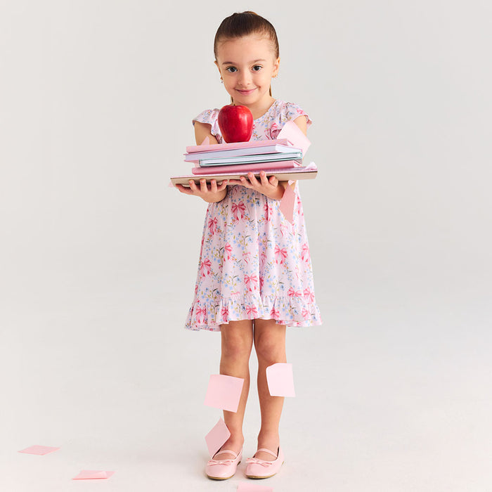 Harriet Tie Back Ruffled Twirl Dress