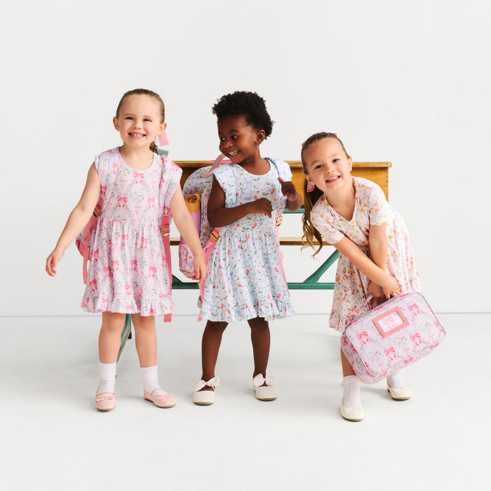 Harriet Tie Back Ruffled Twirl Dress