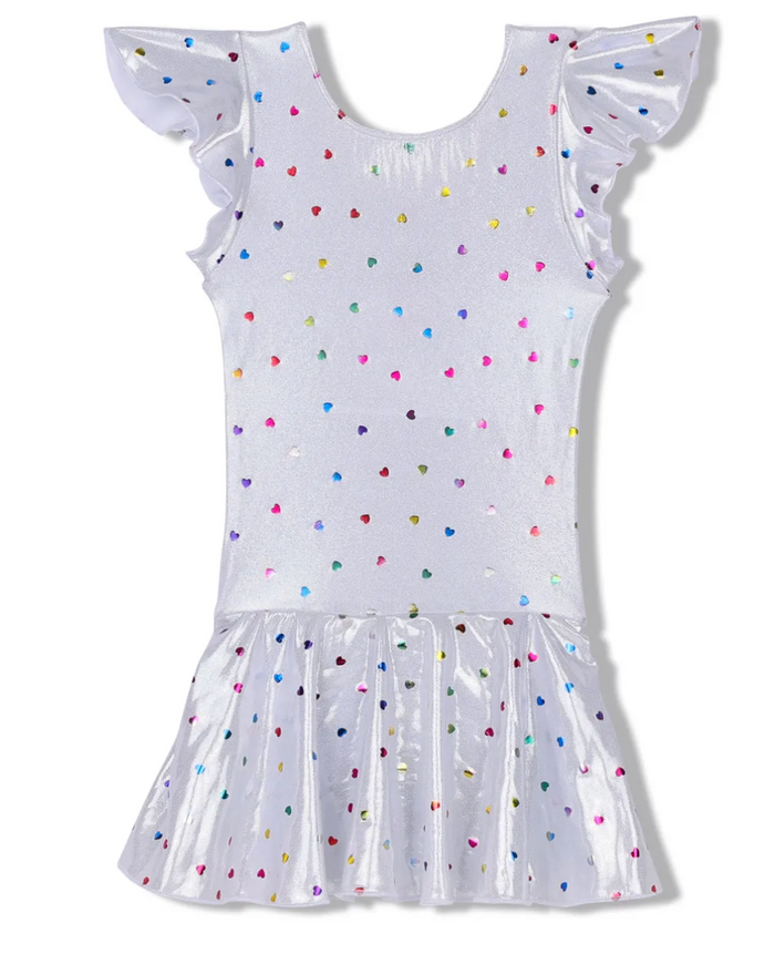 Hearts Shimmer Dance Dress - Girl Power Sport