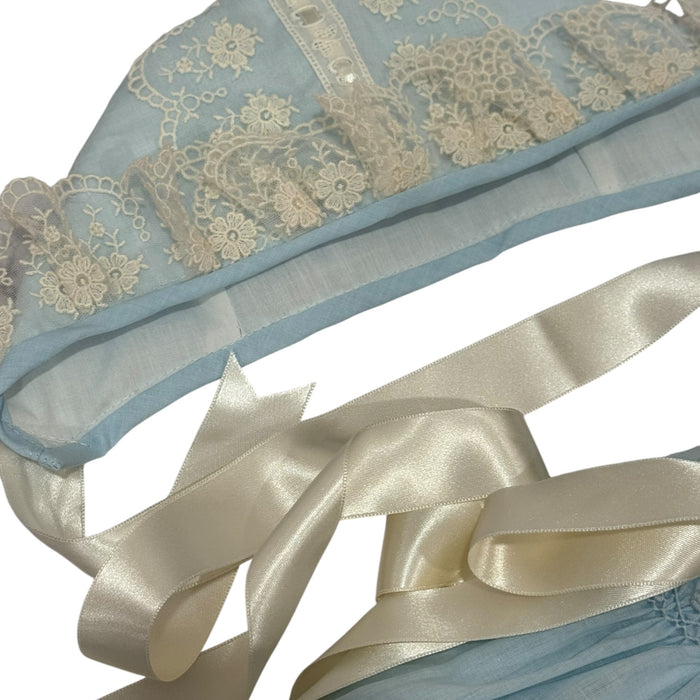 Helena Heirloom Handsmocked Light Blue Romper