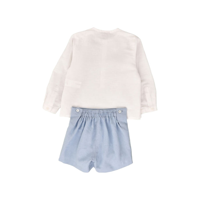 Helgue Dusty Blue Long Sleeves 2-Piece Boy Set