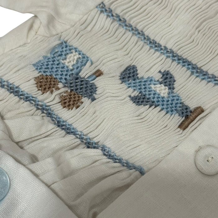Hernan Airplane Train Handsmocked Boy 2-PC set