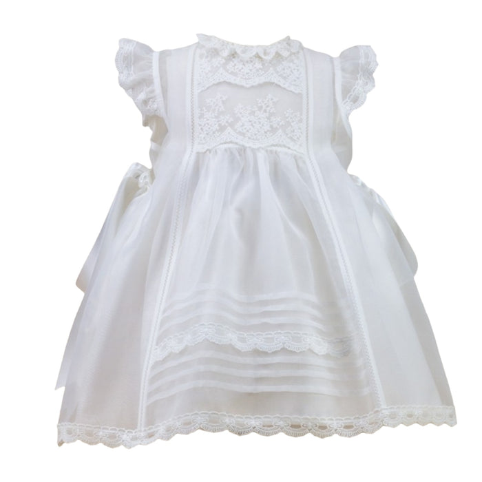 Hickory Luxe White 2-piece Handsmocked Dress