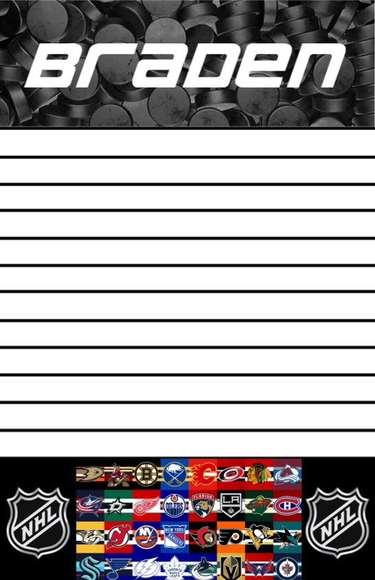 Hockey Logos Custom Notepad