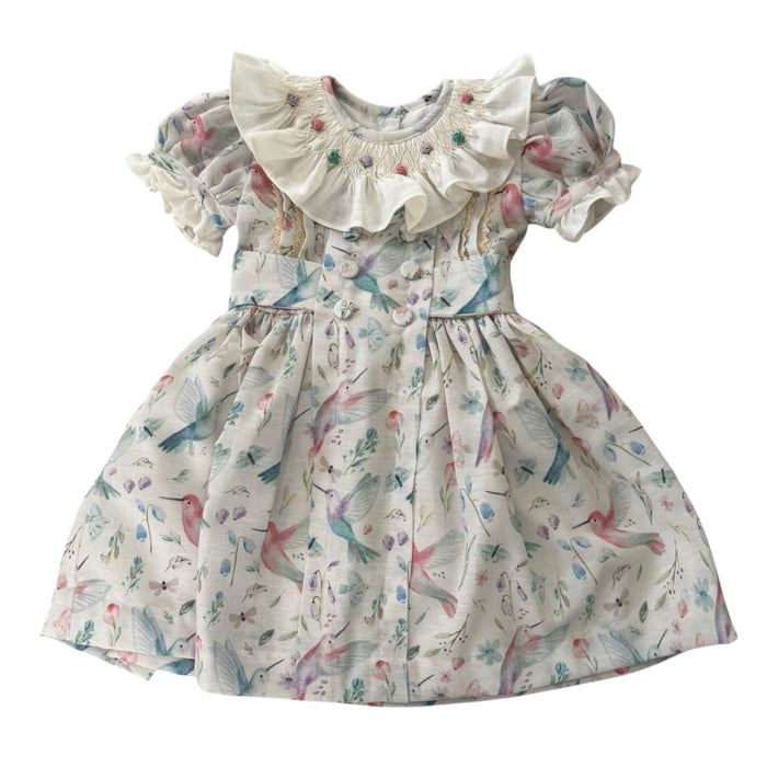 Hummingbird Galore Handsmocked Dress