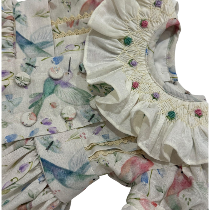 Hummingbird Galore Handsmocked Dress