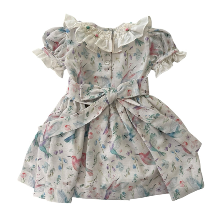 Hummingbird Galore Handsmocked Dress