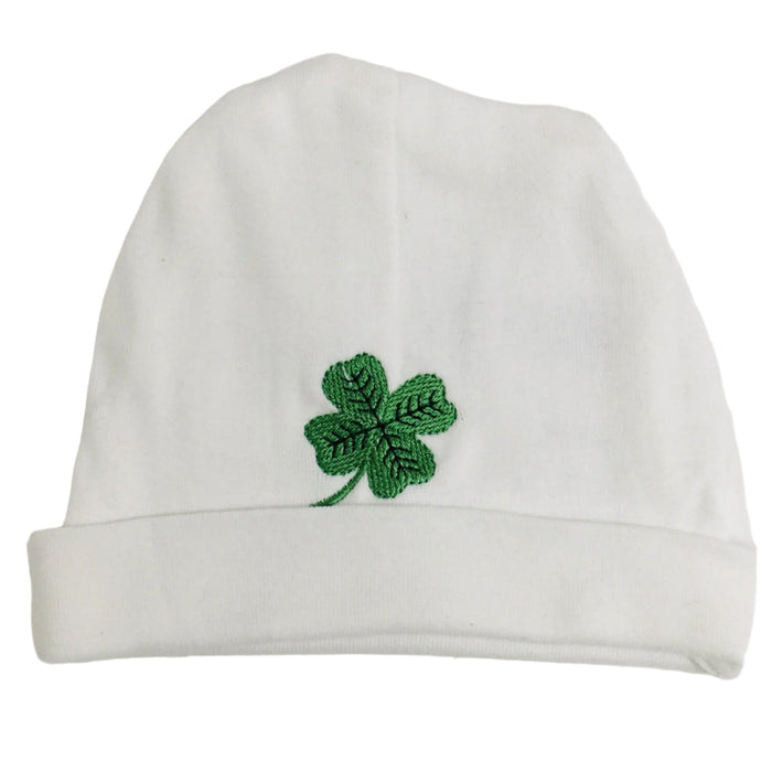 Infant beanie hat with Shamrock