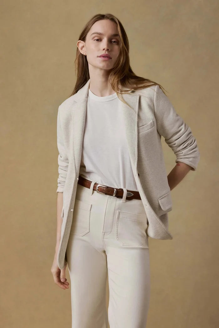 Inlet Knit Blazer - Lt Oatmeal Melange