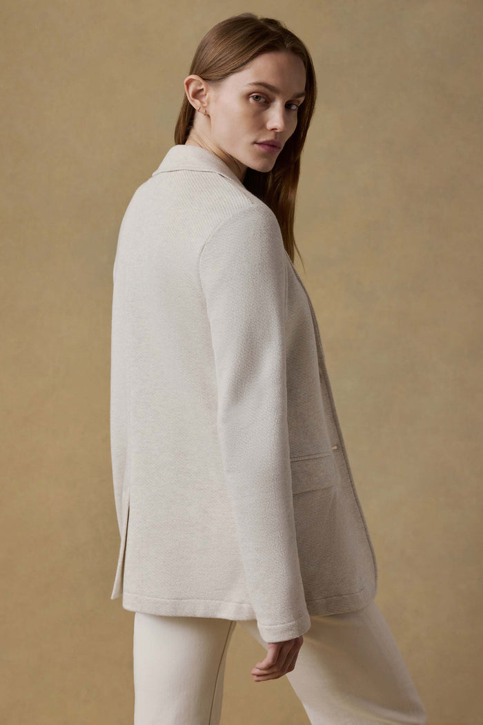Inlet Knit Blazer - Lt Oatmeal Melange