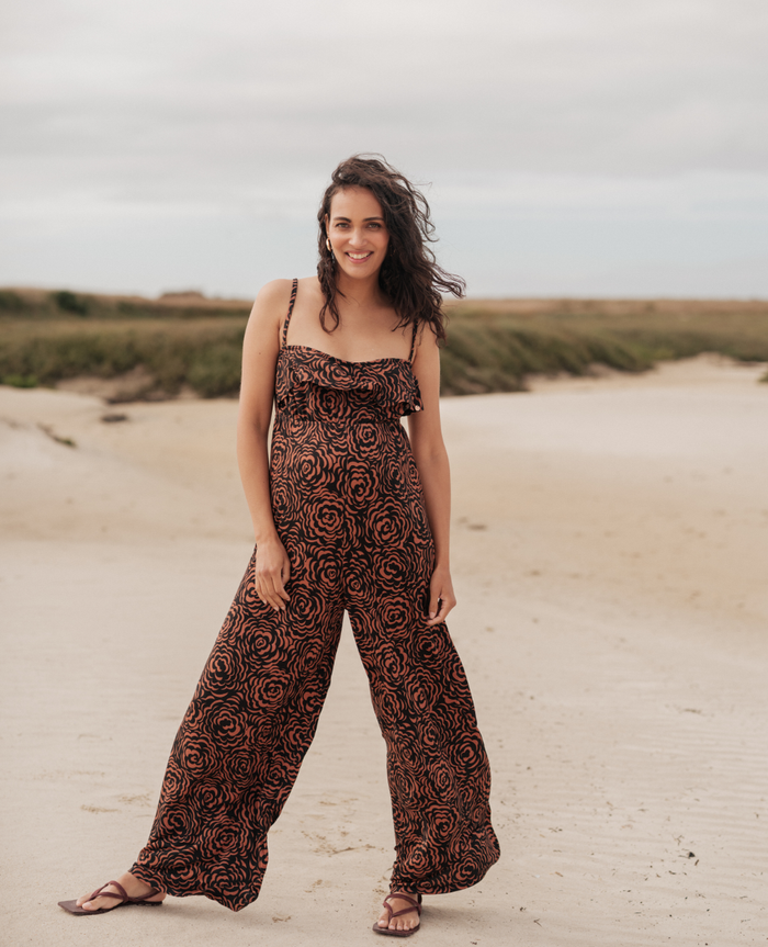 Irma maternity and nursing jumpsuit - Brown