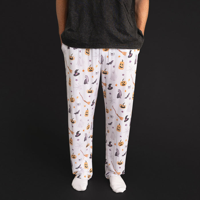 Close-up back view of a man wearing the Posh Peanut Irving Men's Pajama Pants.