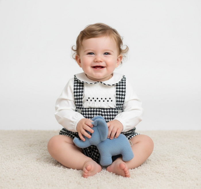 Jack Black/White Houndstooth 2-Piece Set