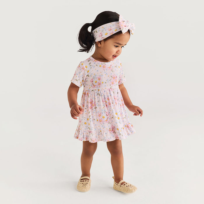 Jillian Ruffled Twirl Bodysuit Dress
