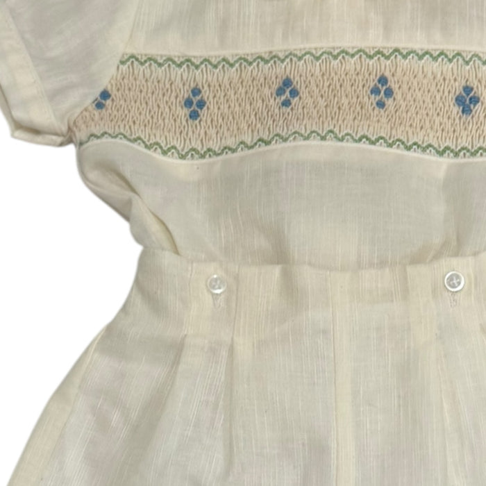 Joni Cream Handsmocked Boy Set