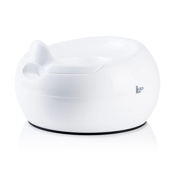 White plastic cat-shaped potty for Joovy Loo Potty and Toshi Baby potty training