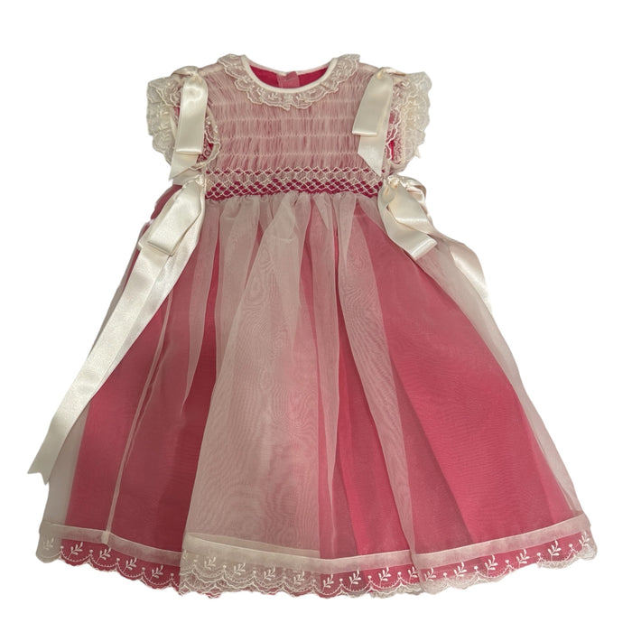 Jordan II Raspberry Handsmocked Dress