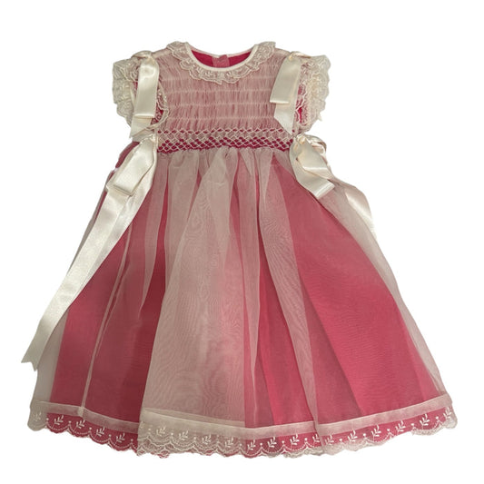 Jordan II Raspberry Handsmocked Dress