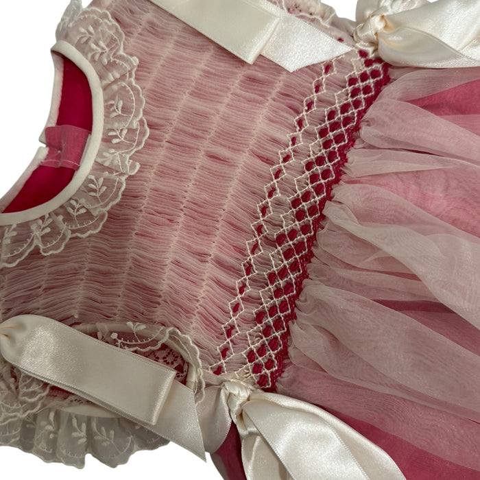 Jordan II Raspberry Handsmocked Dress