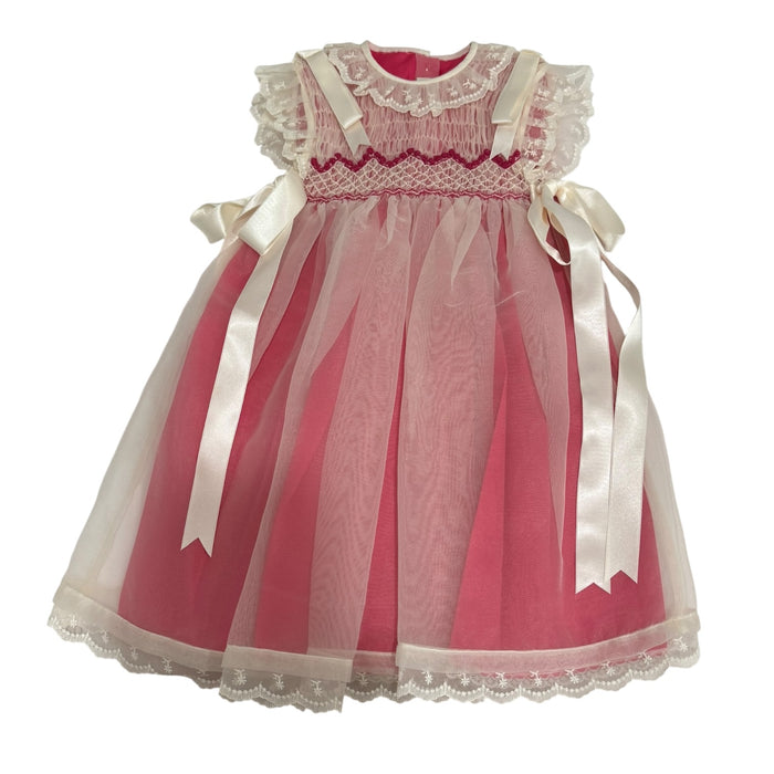 Jordan Raspberry Handsmocked Dress