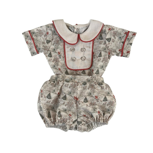 Joy Santa Toile Red Boy 2-Piece Set