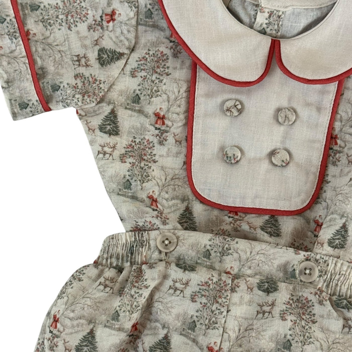 Joy Santa Toile Red Boy 2-Piece Set