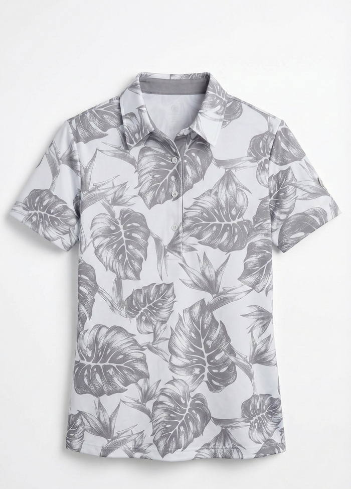 "Jungle" Haupia Shade - OGA Women's Polo - Haupia / Gray