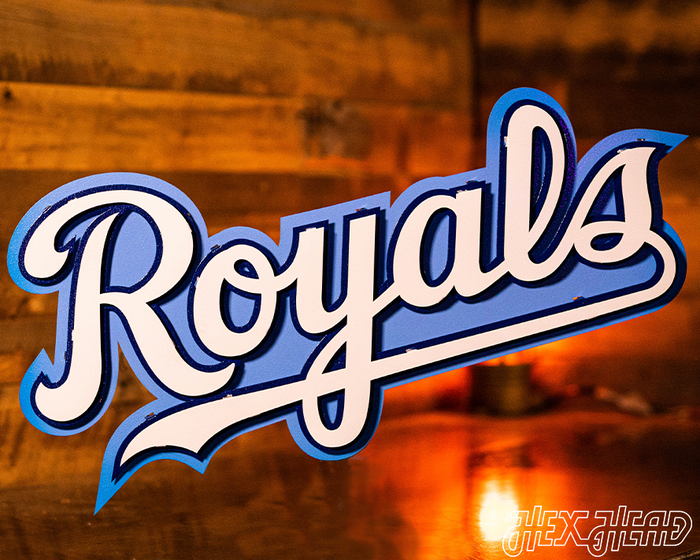 Kansas City Royals Script 3D Metal Wall Art