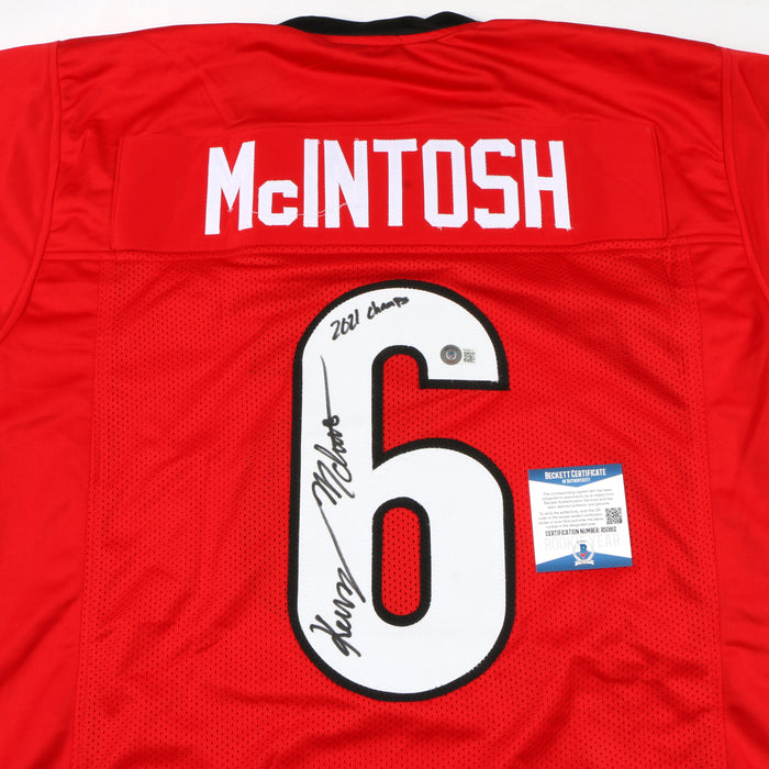 Kenny McIntosh Signed Jersey Custom Red Georgia Bulldogs
