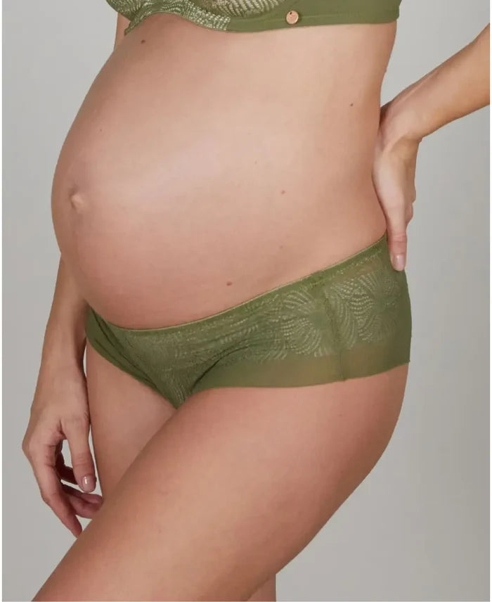 Khaki Dahlia maternity shorts - shorty