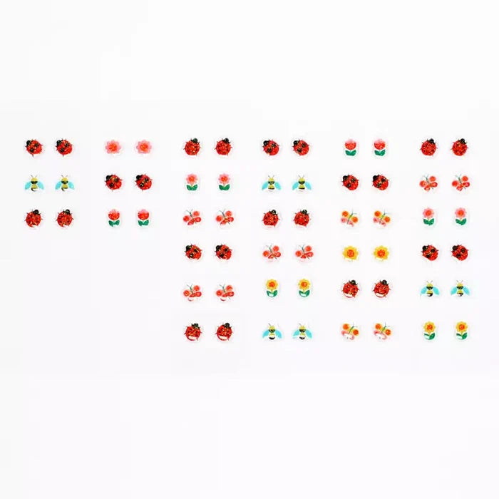 Kids Stick-On Earrings - Ladybirds