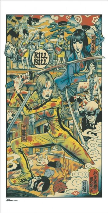Kill Bill: Volume 1 by Rockin' Jelly Bean, 18" x 36" Screen Print