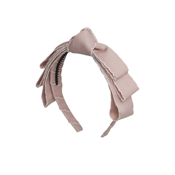 Knotted Blair Bow Vanilla Moonstitch Headband