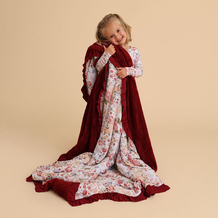 Kristiana Ruffled Luxe Plush Patoo® Blanket