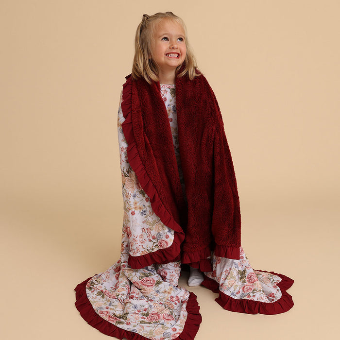 Kristiana Ruffled Luxe Plush Patoo® Blanket