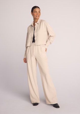 Kylie Wide Leg - Ivory Smoke