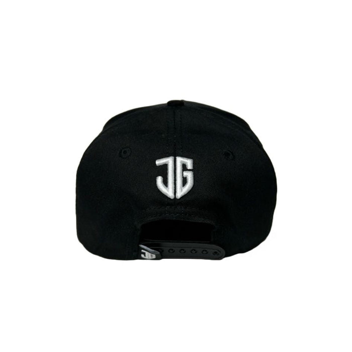 LA Double Rooster Black Embroidered Trucker Hat