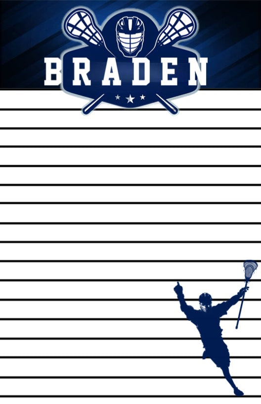 Lacrosse Custom Notepad