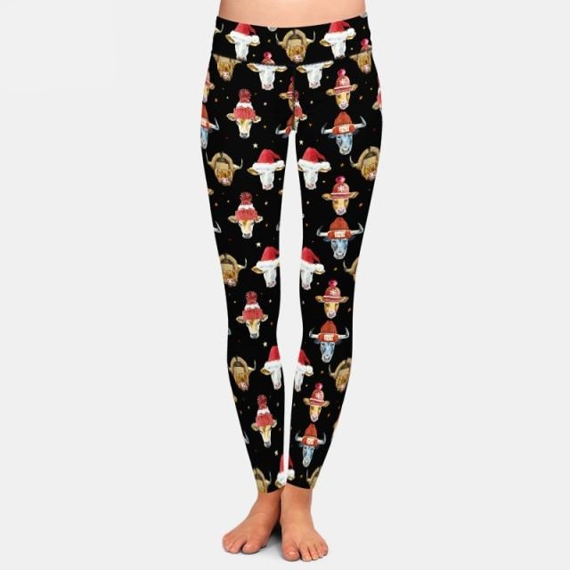 Ladies Assorted Gorgeous Christmas Printed Leggings