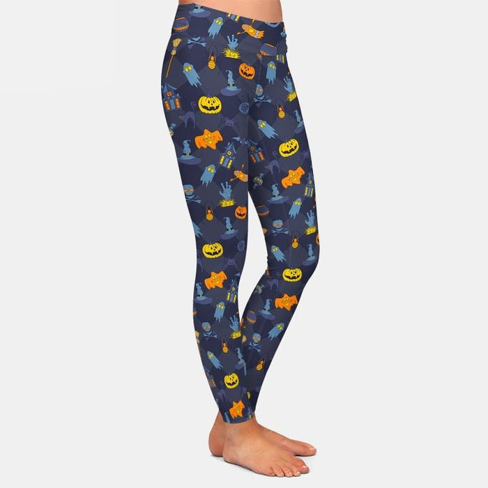 Ladies Cute Spooky Halloween Printed Leggings