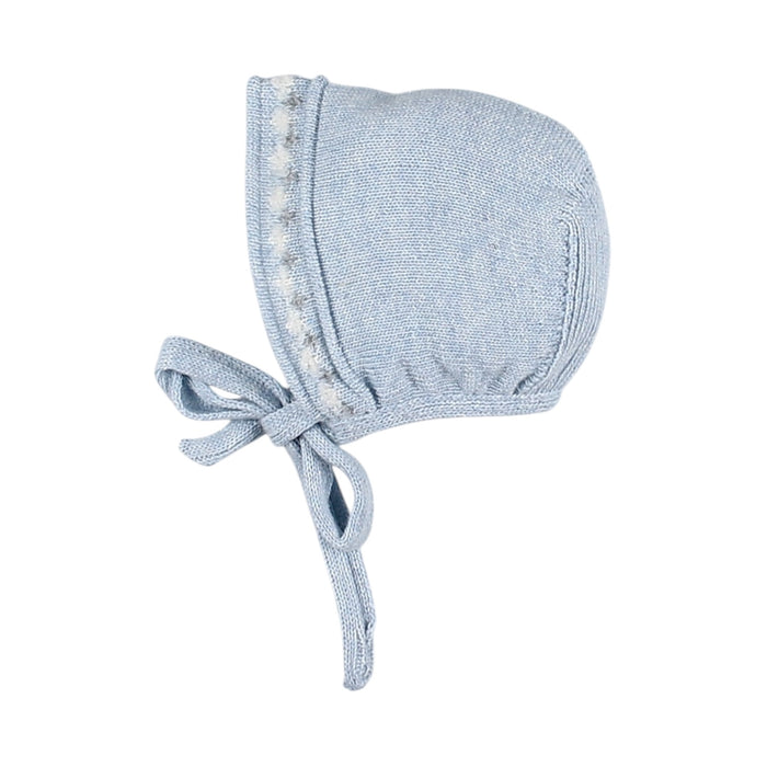 Lamb Light Blue Knitted Bonnet