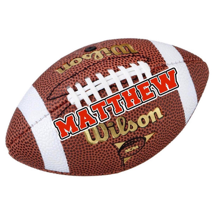 Large Football Name Decal Sheet