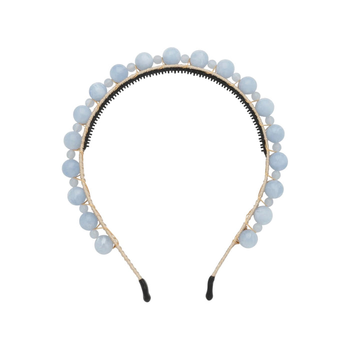 Light Blue Pearls Headband